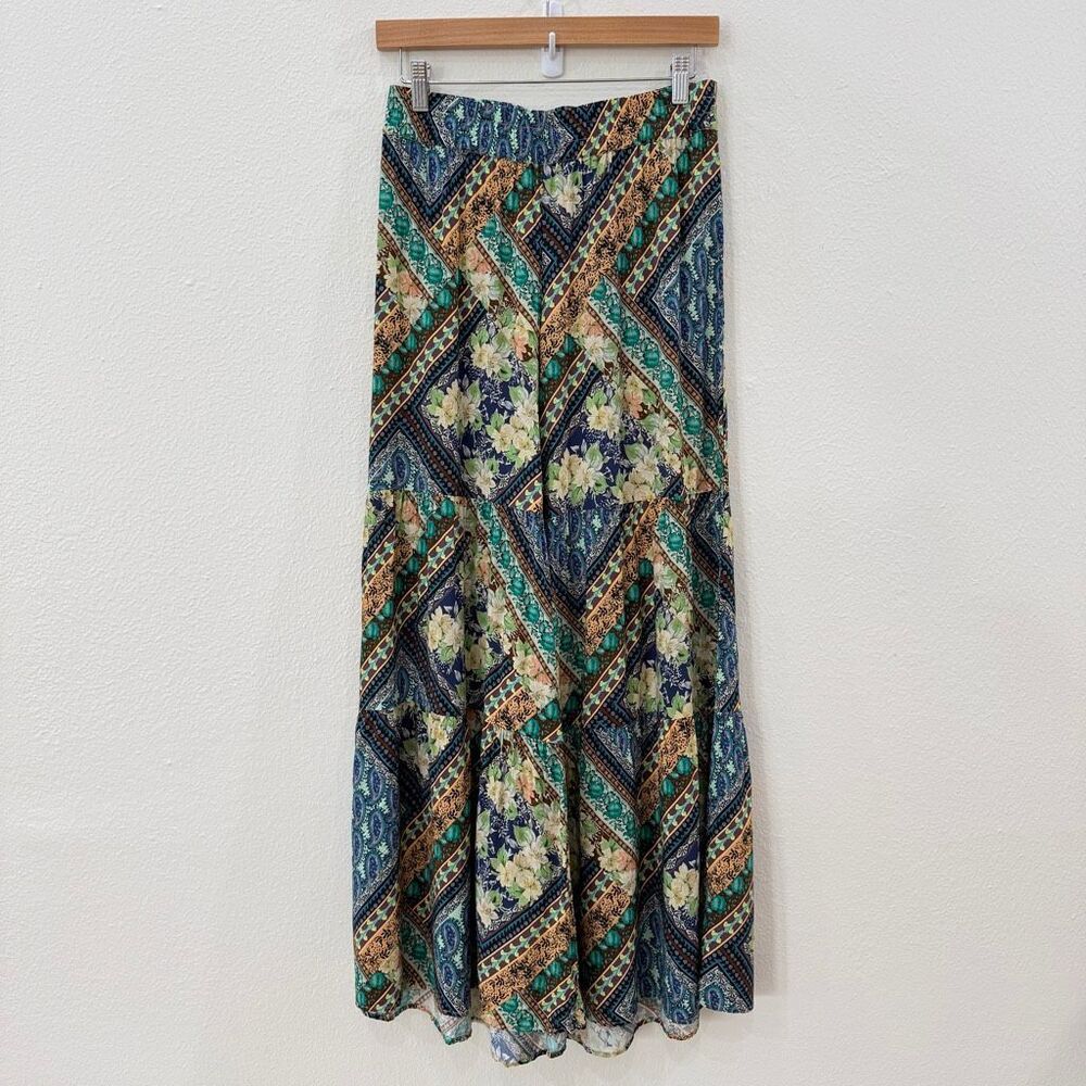 Johnny Was 'Rivera' Patchwork-Print Tiered Wide-L… - image 2